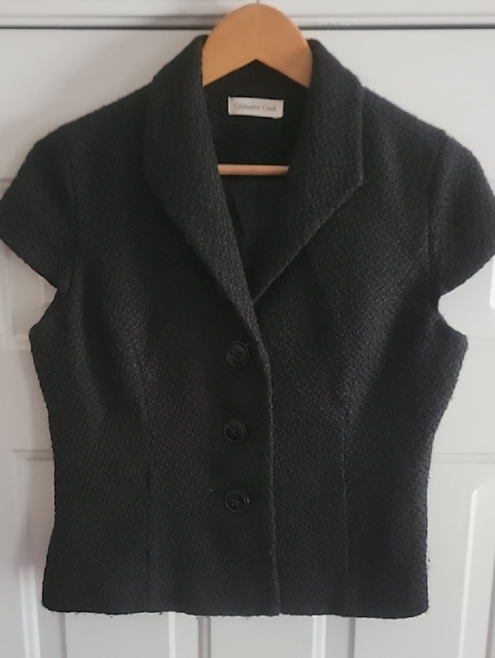 Womens Coldwater Creek Short Sleeve Dress Top/jacket,size P 10, Great Condition!